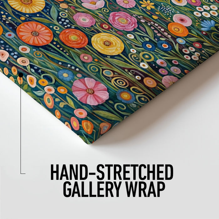 Midnight Garden Bloom Canvas