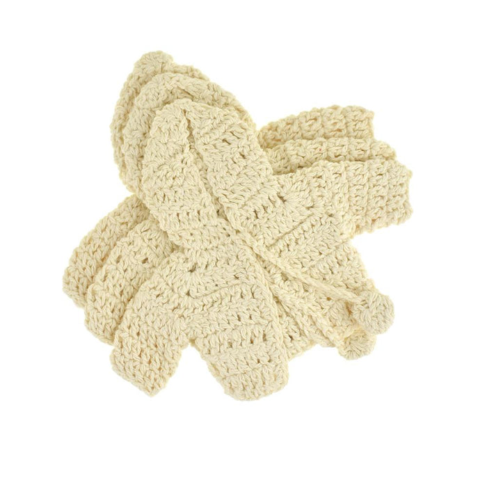 Mini Crochet Knitted Hoodie Favors, 3-1/2-Inch, 3-Piece, Natural