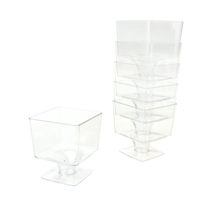 Mini Square Dessert Cup, 1-3/4-Inch, 14-Count