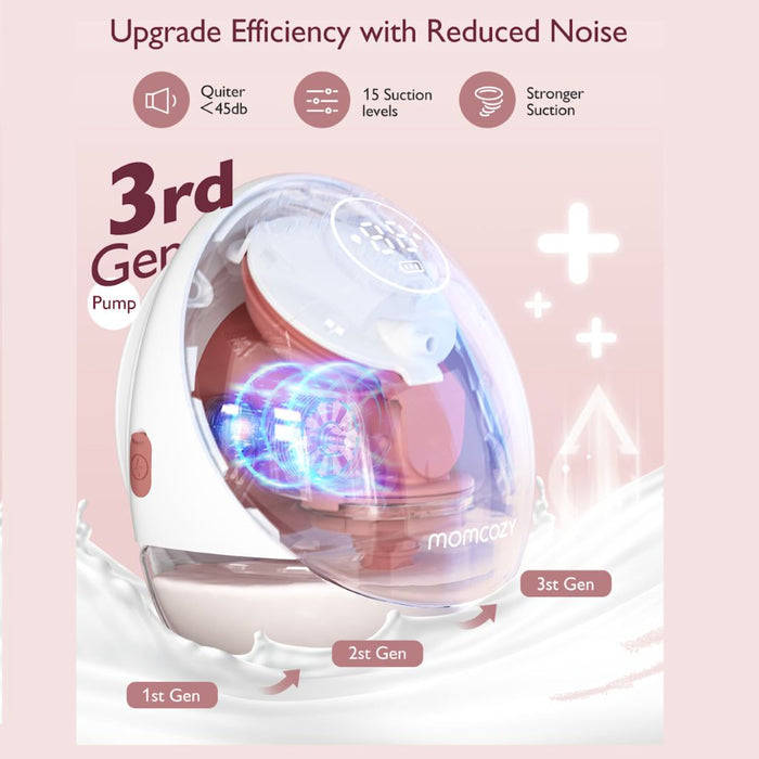 MOMCOZY MOBILE FLOW HANDS-FREE BREAST PUMP M9- SINGLE