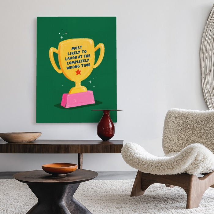 Most Likely To Laugh Canvas — Canvas Vertical #02