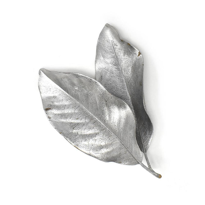 Natural Painted Magnolia Leaves, 10-Piece, Nickel
