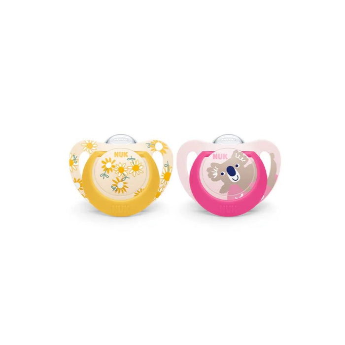 NUK STAR SILICONE SOOTHER- 2 PACK