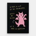Pet Dragon Canvas — Canvas Vertical #01