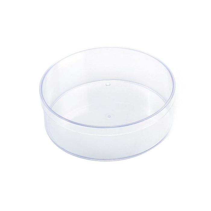 Plastic Round Container, Clear, 6-Inch