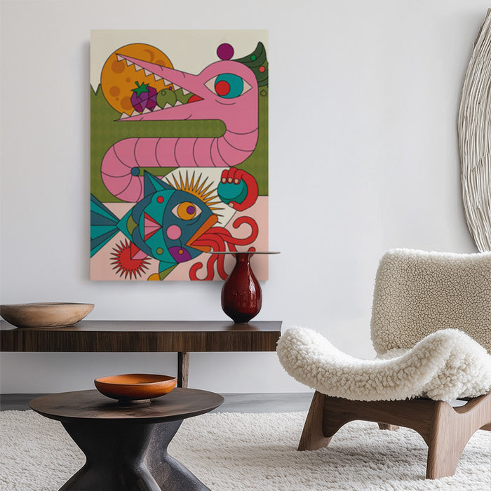 Playful Creatures Canvas