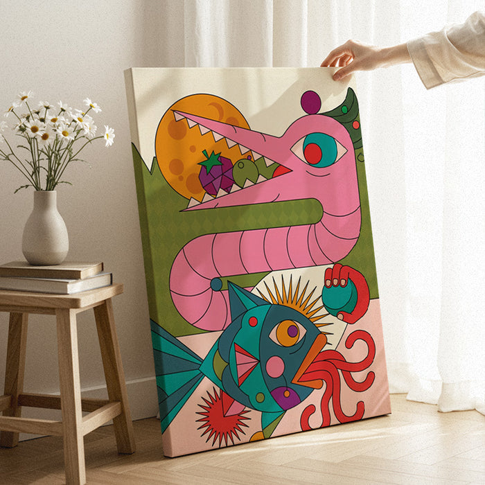 Playful Creatures Canvas