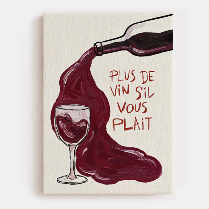Plus de Vin Canvas