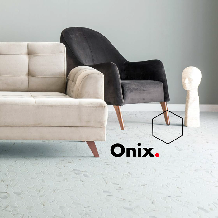 Transform any space with this Onix tile. The hexagon pattern on this 12x12 tile gives it a unique and sophisticated look.

High-quality and durable flooring tiles, available in a wide range of colors and textures. Perfect for any space, combining strength with stylish versatility. We offer the highest quality in our diverse lines of ceramic tile. Design and good taste combine to elevate the ambiance you want to create.