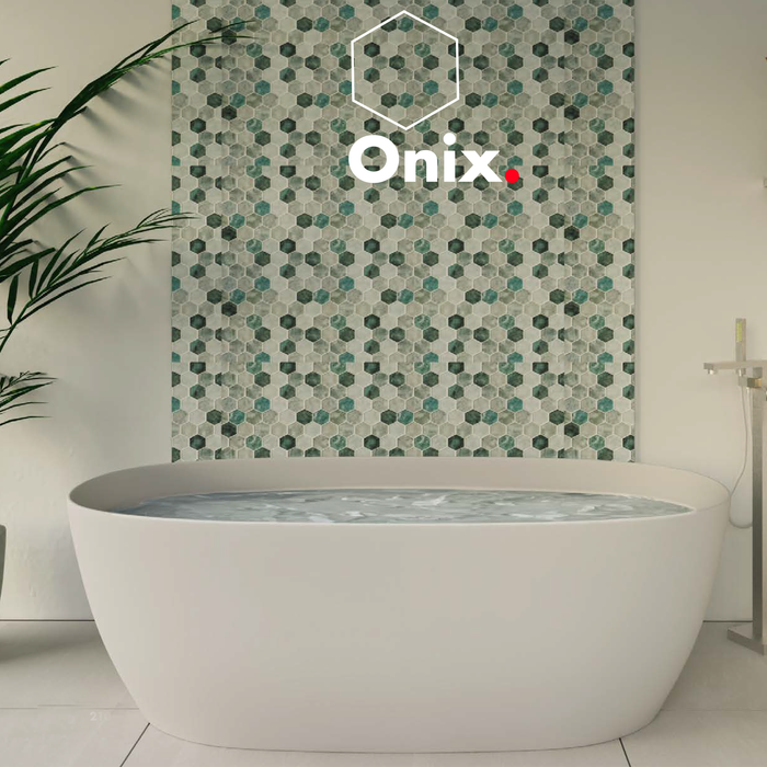 Transform any space with this Onix tile. The hexagon pattern on this 12x12 tile gives it a unique and sophisticated look.

High-quality and durable flooring tiles, available in a wide range of colors and textures. Perfect for any space, combining strength with stylish versatility. We offer the highest quality in our diverse lines of ceramic tile. Design and good taste combine to elevate the ambiance you want to create.
