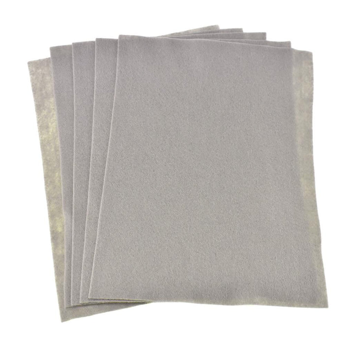 Premium Craft Felt Sheets, 8-1/2-Inch x 11-Inch, 5-Count, Silver
