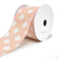 Premium Lattice Basket Weave Wired Ribbon, 2-1/2-Inch, 10-Yard, Blush