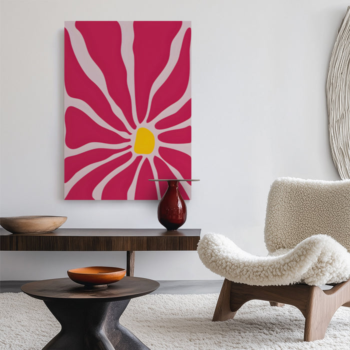 Radiant Pink Bloom Canvas