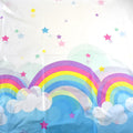 Rainbow and Clouds Table Cloth, 54-Inch x 108-Inch
