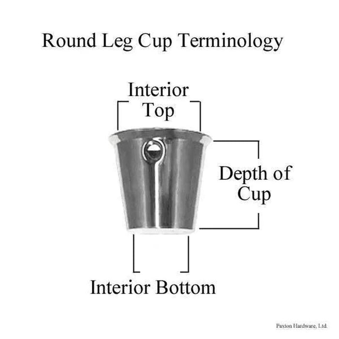 Round Nickel Furniture Leg Cups, Medium - paxton hardware ltd
