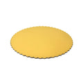 Round Scalloped Cake Circles, Gold, 10-Inch, 6-Piece