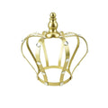 Royal Monarch Rhinestone Metal Crown, Gold, 8-Inch