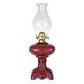 Ruby Red Glass Oil Lamp - paxton hardware ltd