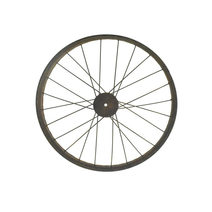 Rusty and Antique Themed Large Bike Wheel, 18-Inch