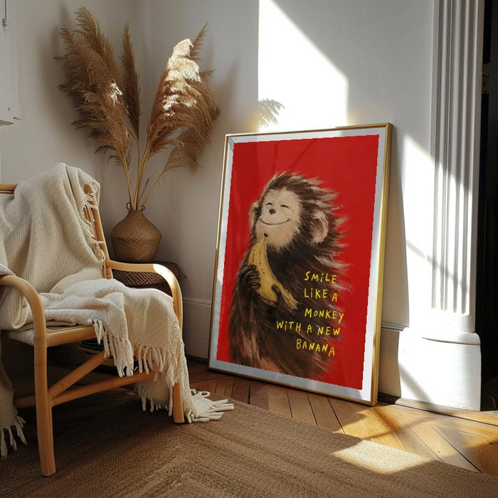 Smile Like A Monkey — Art Print Vertical #02