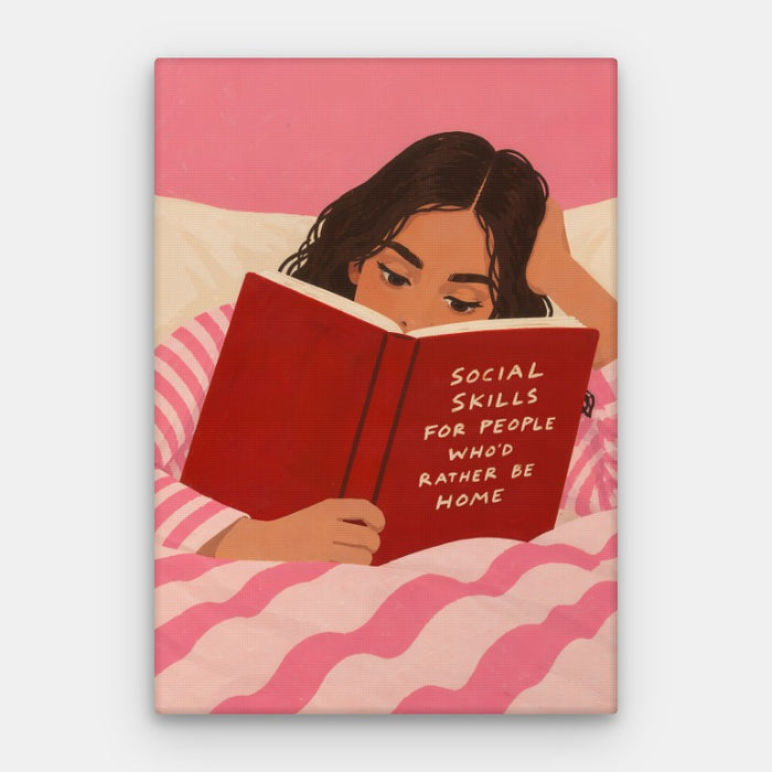 Social Skills For Homebodies Canvas — Canvas Vertical #01