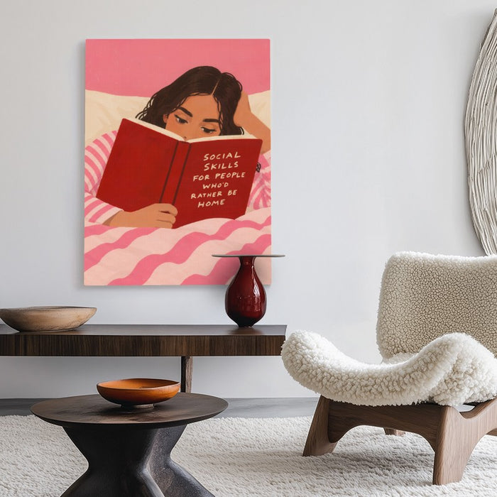 Social Skills For Homebodies Canvas — Canvas Vertical #02