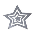 Stars Reflection Trios Removable Wall Art Stickers, Silver, 3-Piece