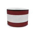 Stripe Sport Theme Ribbon Wired Edge, 2-1/2-inch, 10-yard, Burgundy/White