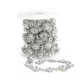 Sunflower Crystal Rhinestone Jewel Trim, Silver, 1/2-Inch, 3-Yard