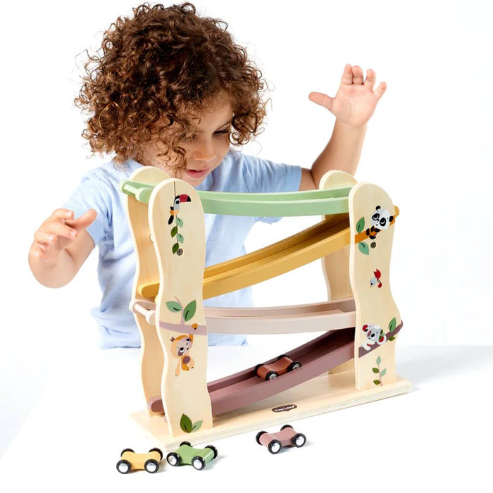 TINY LOVE BOHO CHIC WOODEN RACE CAR RAMP