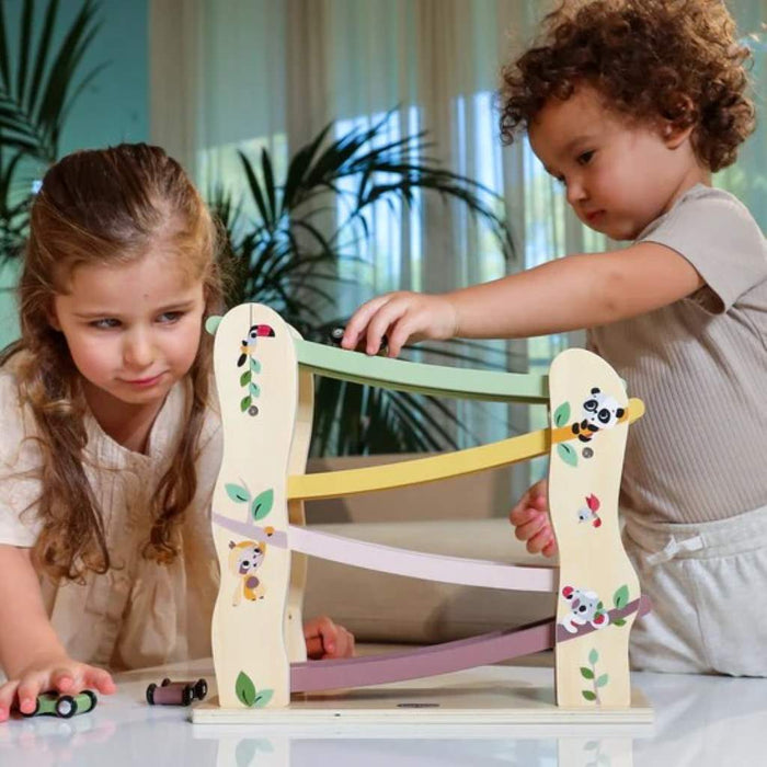 TINY LOVE BOHO CHIC WOODEN RACE CAR RAMP