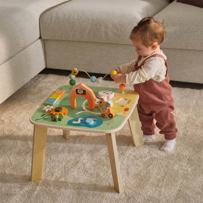 TINY LOVE FARMERS FUNDAY WOODEN ACTIVITY TABLE