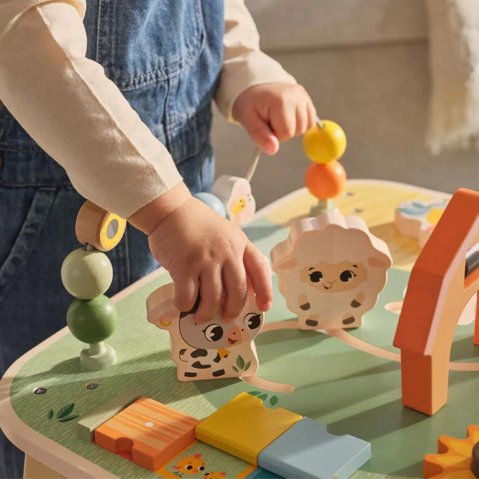 TINY LOVE FARMERS FUNDAY WOODEN ACTIVITY TABLE