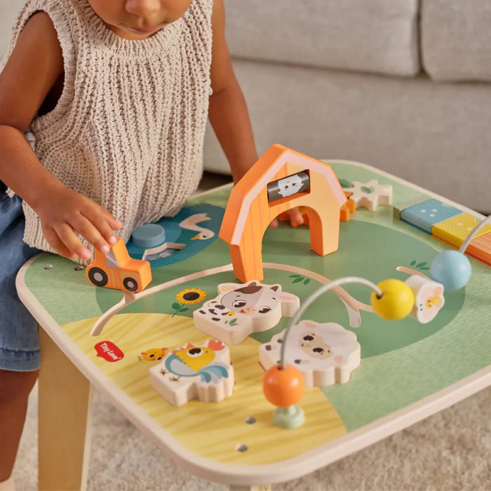 TINY LOVE FARMERS FUNDAY WOODEN ACTIVITY TABLE