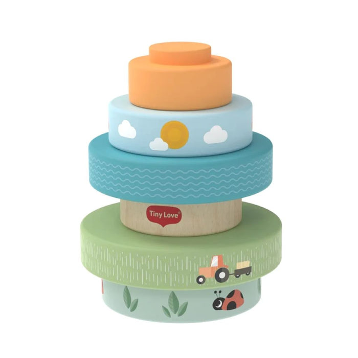 TINY LOVE FARMERS FUNDAY WOODEN STACKING TOWER
