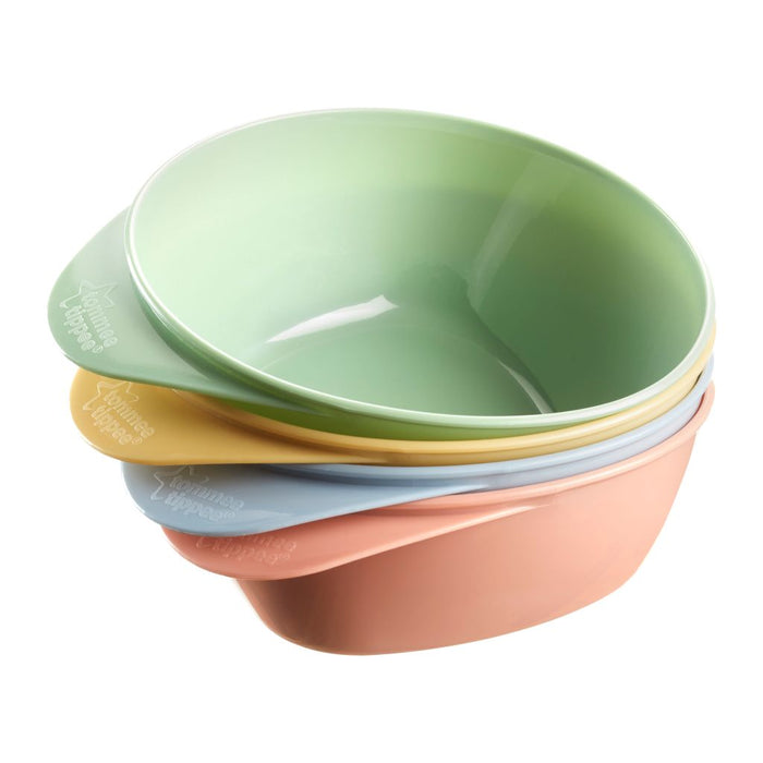 TOMMEE TIPPEE EASY SCOOP FEEDING BOWLS- 4 PACK