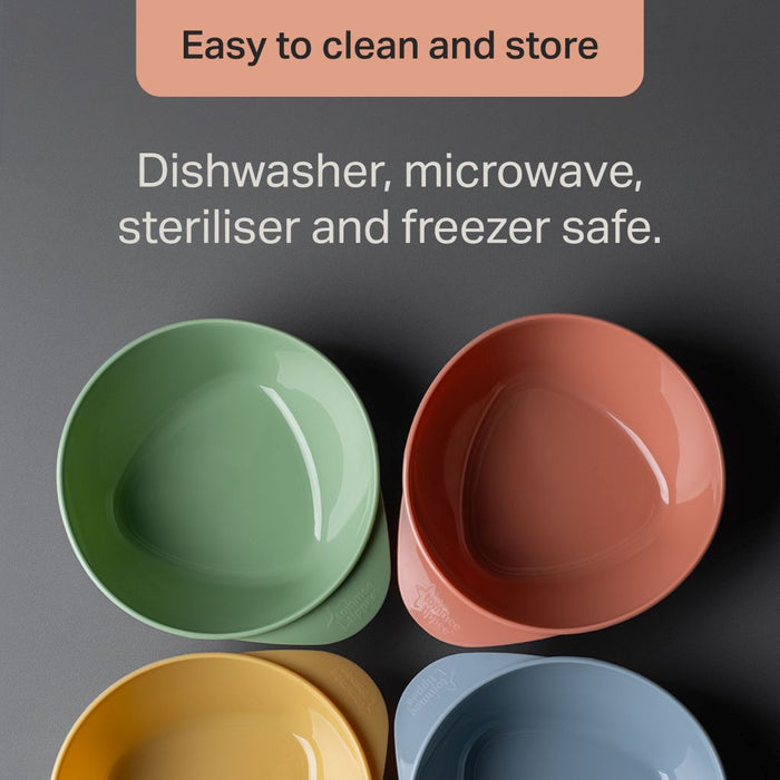 TOMMEE TIPPEE EASY SCOOP FEEDING BOWLS- 4 PACK