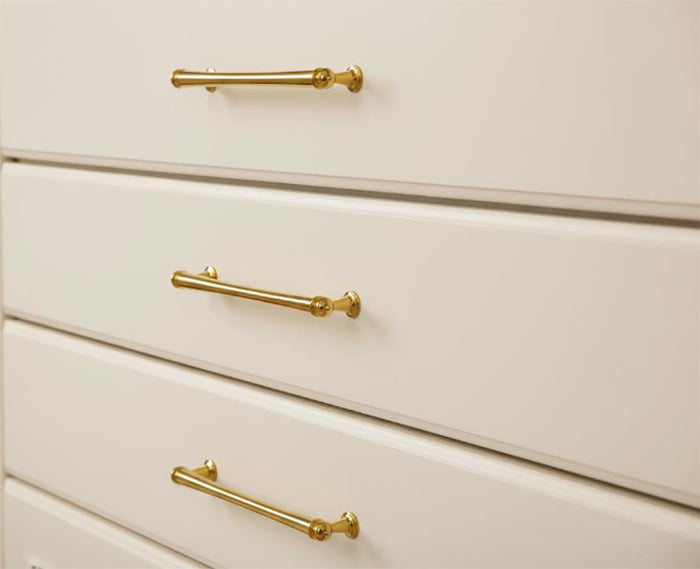 5" Solid Brass Handle for Cabinet doors or drawers - Paxton Hardware