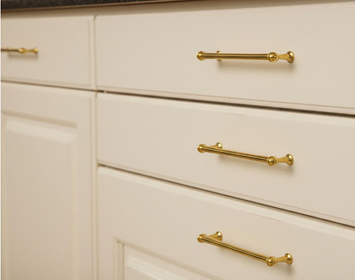 7" Solid Brass Cabinet Handle Installed - Paxton Hardware