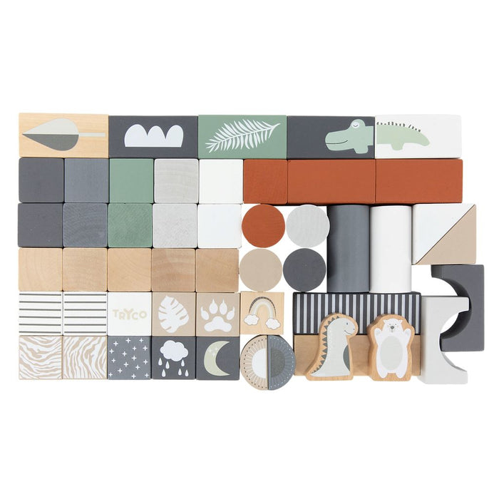 TRYCO WOODEN BLOCK SET 50pcs