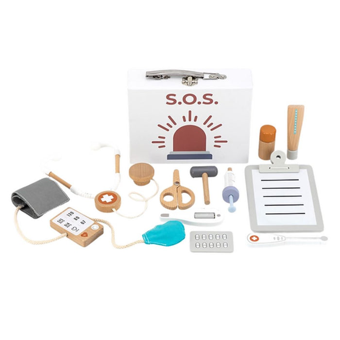 TRYCO WOODEN MEDICAL SET WITH CASE