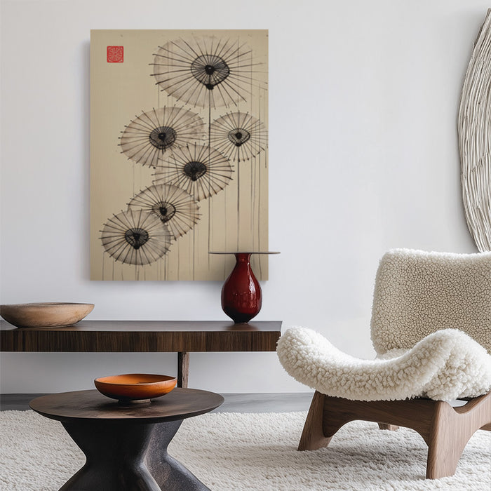 Umbrellas Of Silence Canvas