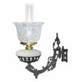 Vintage Wall Lamp, Electric, White - Frosted Shade - paxton hardware ltd