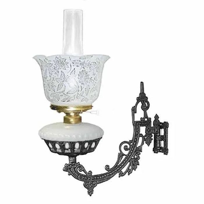 Vintage Wall Lamp, Electric, White - Frosted Shade - paxton hardware ltd