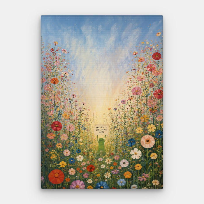 Weird Is Welcome Here Canvas — Canvas Vertical #01