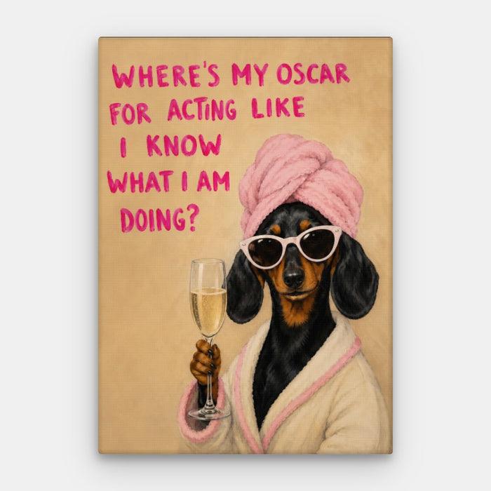 Where Is My Oscar Canvas — Canvas Vertical #01