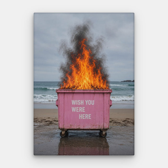 Wish You Were Here Canvas — Canvas Vertical #01