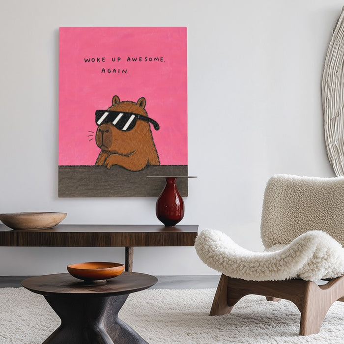 Woke Up Awesome Canvas — Canvas Vertical #02