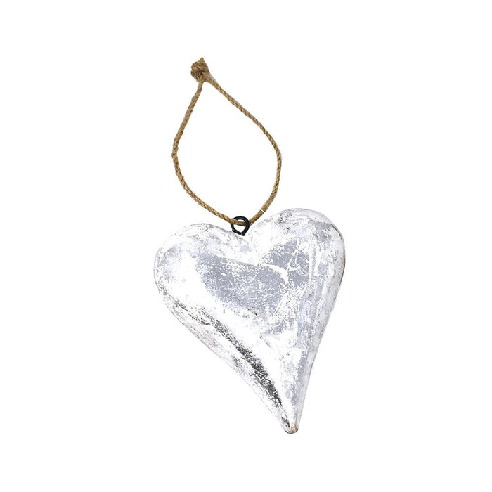 Wooden Heart Christmas Ornament, 4-1/2-Inch