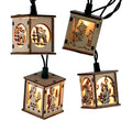 Wooden LED Lantern Light Set, 12-Feet